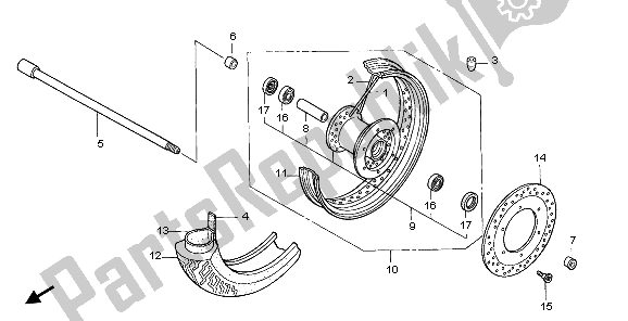 Tutte le parti per il Ruota Anteriore del Honda VT 750C 2007