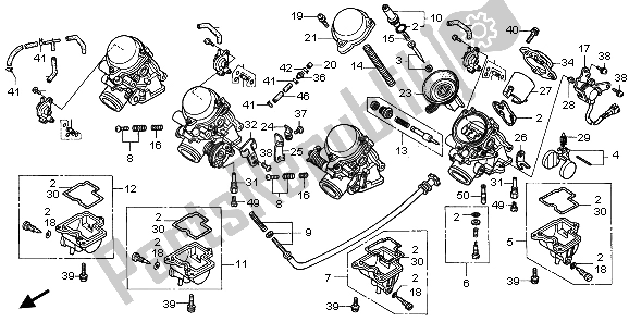 Tutte le parti per il Carburatore (parti Componenti) del Honda CBR 1000F 1999