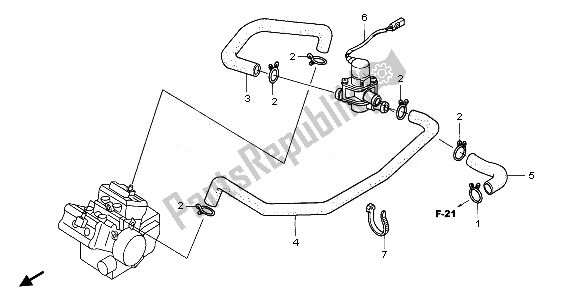 Toutes les pièces pour le Soupape D'injection D'air du Honda VFR 800 2008