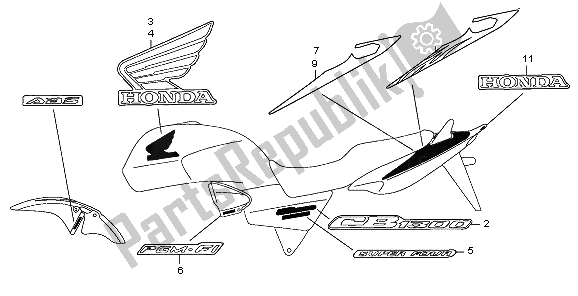 Tutte le parti per il Marchio del Honda CB 1300 2009