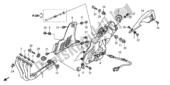 Wszystkie części do T? Umik Wydechowy Honda CBR 1000 RR 2012