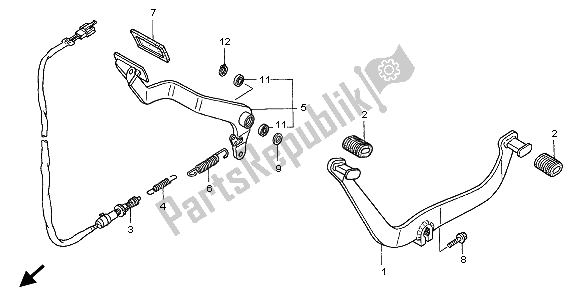 Tutte le parti per il Pedale del Honda VT 1100C3 1999