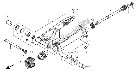 Todas las partes para Basculante de Honda NT 700 VA 2007