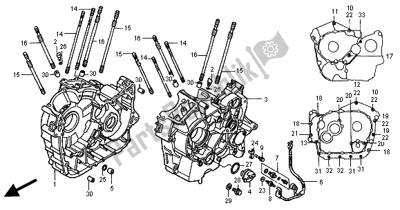 Todas as partes de Bloco Do Motor do Honda VT 1100C2 2000