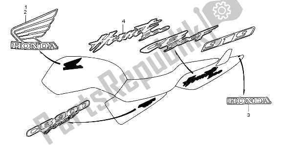 All parts for the Mark of the Honda CB 900F Hornet 2005