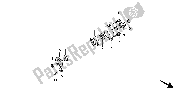 Todas las partes para Bomba De Aceite de Honda XR 650R 2003