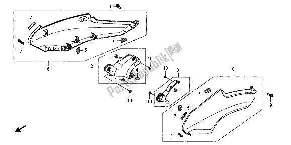 Wszystkie części do Boczna Ok? Adka Honda VFR 800X 2012