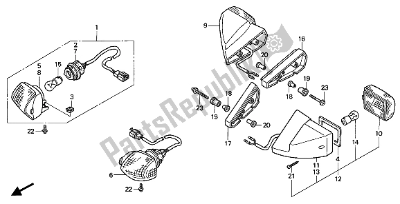 All parts for the Winker of the Honda CBR 600F 1994