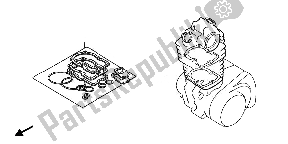 All parts for the Eop-1 Gasket Kit A of the Honda CRF 125F SW 2014