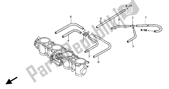 Todas las partes para Cuerpo Del Acelerador (tubo) de Honda CBR 600 FS 2002