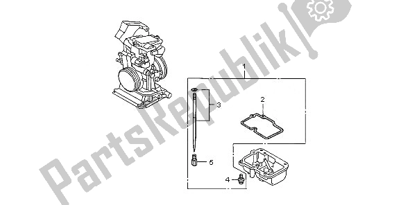 Todas las partes para Kit De Piezas Opcionales Del Carburador de Honda CRF 450R 2005