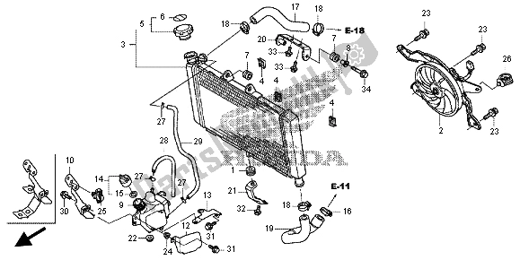 Tutte le parti per il Termosifone del Honda NC 700D 2012