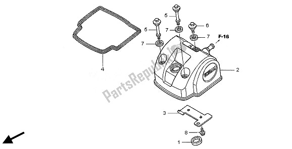 Tutte le parti per il Coperchio Della Testata del Honda CRF 450X 2008