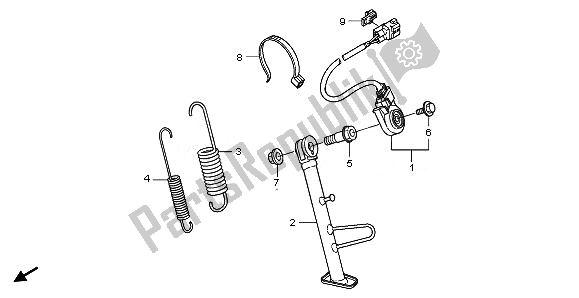 All parts for the Stand of the Honda NSA 700A 2008