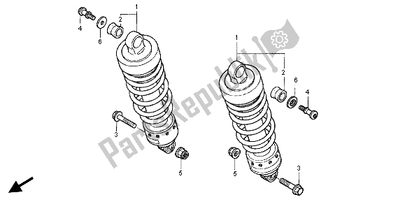 Todas las partes para Cojín Trasero de Honda CB 1300X4 1999