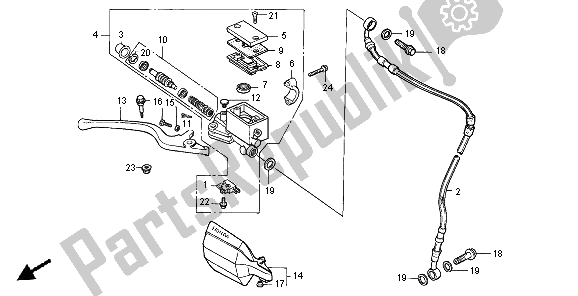 Toutes les pièces pour le Fr. Maître-cylindre De Frein du Honda XR 600R 1996