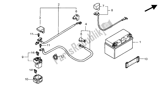 Wszystkie części do Bateria Honda CB 900F Hornet 2004