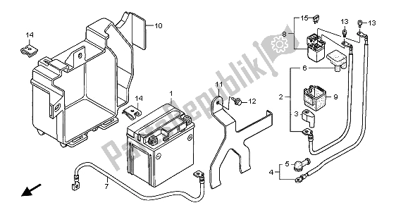 Toutes les pièces pour le Batterie du Honda XL 125V 2003