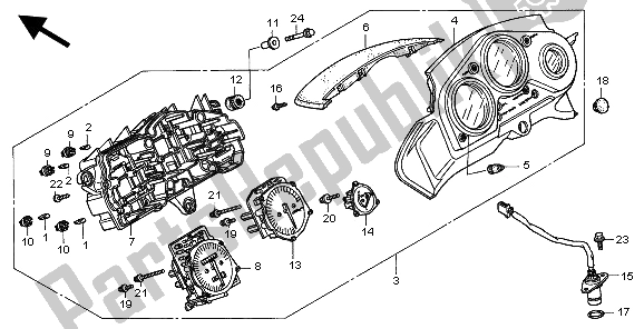 Todas las partes para Metro (kmh) de Honda CBR 600F 1998