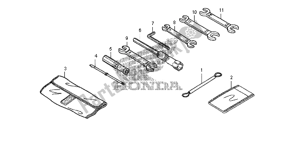 All parts for the Tools of the Honda VFR 1200 XD 2012