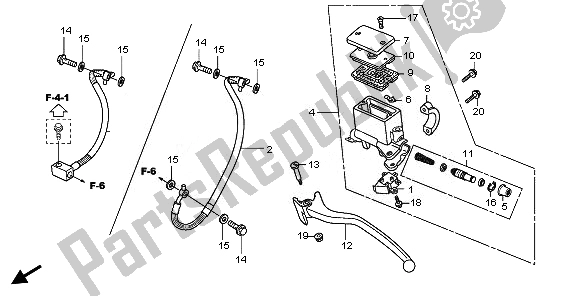 Wszystkie części do Rr. G?ówny Cylinder Hamulca Honda SH 300 2007