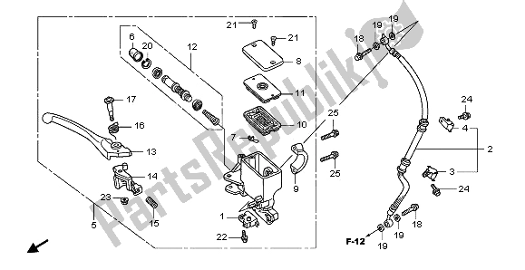 Todas las partes para Fr Cilindro Maestro De Freno de Honda SH 150R 2008