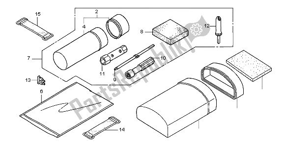 All parts for the Tools of the Honda TRX 250 EX Sportrax 2007