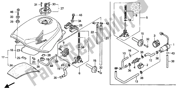 Tutte le parti per il Serbatoio Di Carburante del Honda CBR 600F 1994