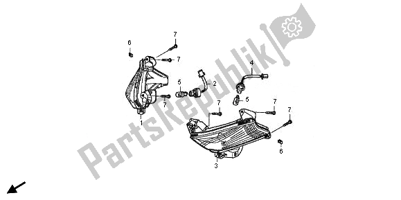 Todas as partes de Piscadela do Honda FJS 600A 2011