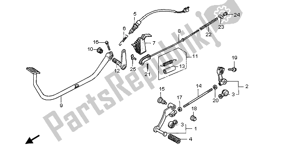 All parts for the Pedal of the Honda CA 125 1996
