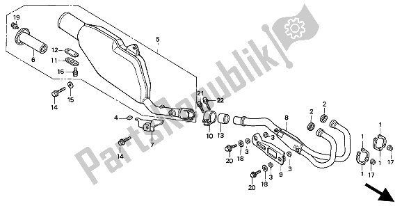 Toutes les pièces pour le Silencieux D'échappement du Honda XR 600R 1993