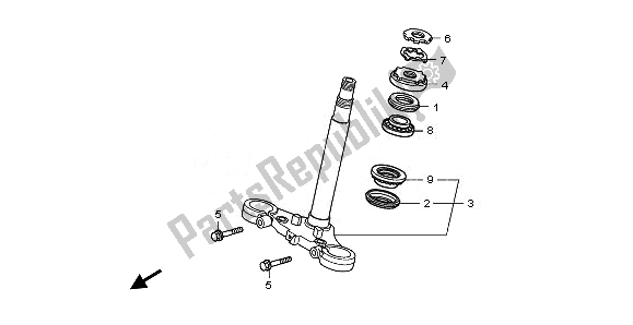 Todas las partes para Vástago De Dirección de Honda CBF 1000A 2010