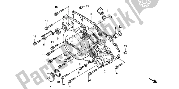 Todas las partes para R. Tapa Del Cárter de Honda CRF 150R SW 2013