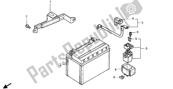 Tutte le parti per il Batteria del Honda NX 650 1995