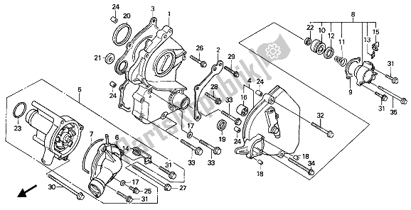 Wszystkie części do Pompa Wodna Honda CBR 1000F 1990