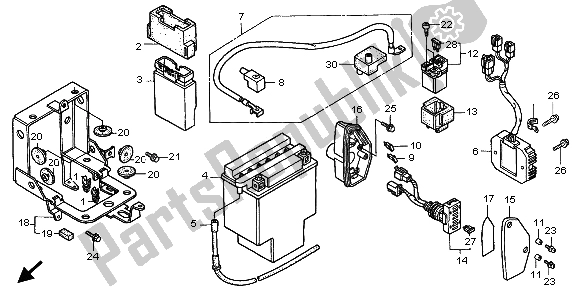 Toutes les pièces pour le Batterie du Honda VT 1100C3 1998