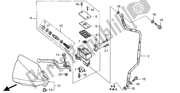 Todas las partes para Fr. Cilindro Maestro Del Freno de Honda XR 650R 2003