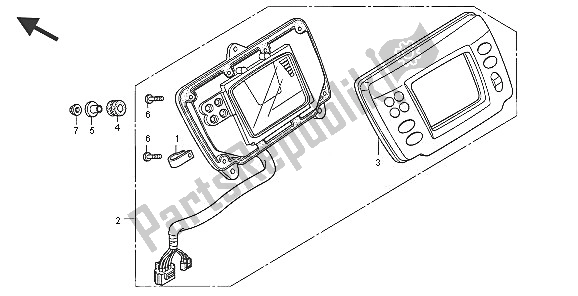 All parts for the Meter of the Honda TRX 500 FA Fourtrax Foreman 2005