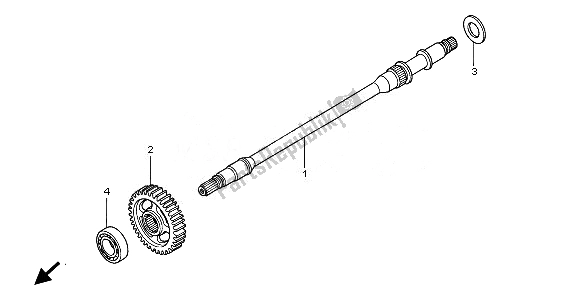 All parts for the Final Shaft of the Honda TRX 680 FA Fourtrax Rincon 2008