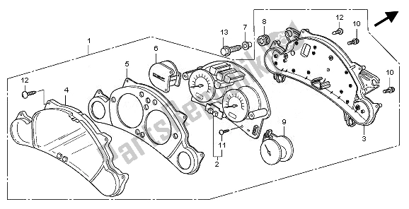 Todas as partes de Metro (kmh) do Honda CBF 600 SA 2008