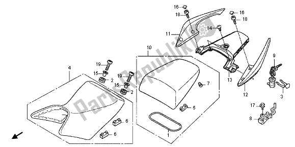 Tutte le parti per il Posto A Sedere del Honda CBF 1000 FS 2012