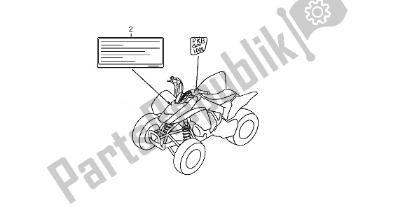 Tutte le parti per il Etichetta Di Avvertenza del Honda TRX 250X 2011