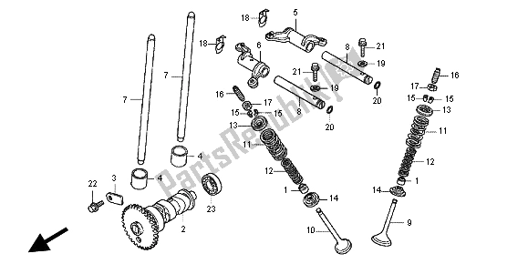 All parts for the Camshaft & Valve of the Honda TRX 420 FE Fourtrax Rancer 4X4 ES 2012