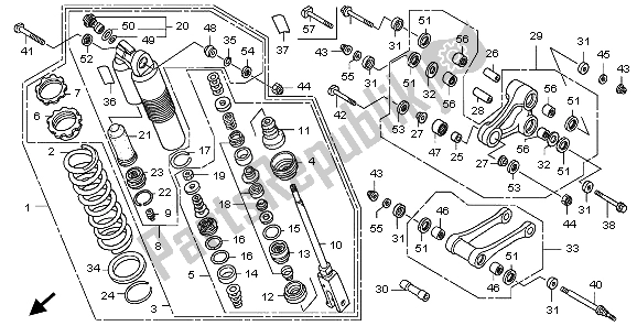 All parts for the Rear Cushion of the Honda CRF 250R 2009