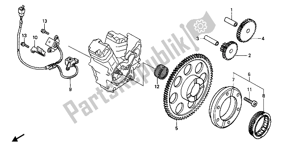 Todas las partes para Generador De Pulso de Honda VT 600C 1988