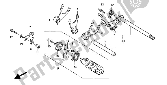 Todas las partes para Tambor De Cambio De Marchas de Honda VT 750C2S 2010