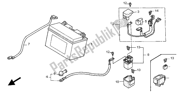 Tutte le parti per il Batteria del Honda CBR 600 FS 2002