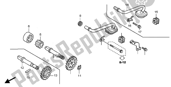 Todas las partes para Bomba De Aceite de Honda TRX 450 ER 2008