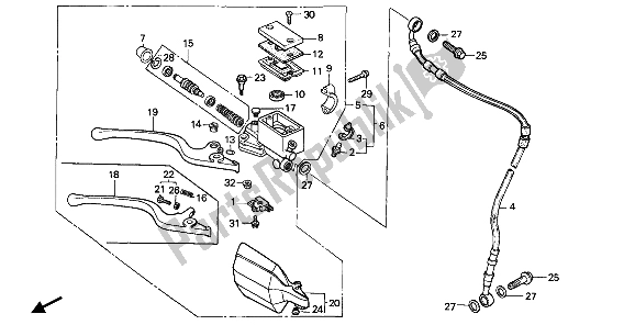 Tutte le parti per il Fr. Pompa Freno del Honda XR 600R 1985