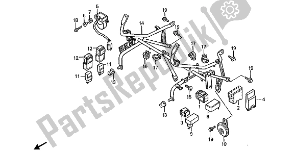 All parts for the Cowl Stay of the Honda ST 1100 1992